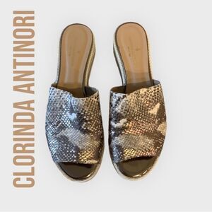 Clorinda Antinori Snakeskin Slide Sandal (11)